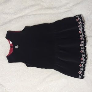Vintage Hanna Andersson girls black velvet dress